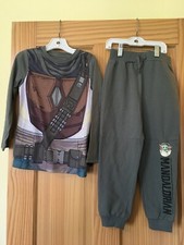 NWT Disney Star Wars Mandalorian Costume Pajama set Boys 4,5,6,7
