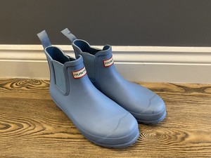 pale blue hunter wellies