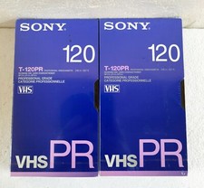 2 Sony T-120PR Video Cassette Tape,Camcorder,Professional VHS tape