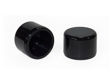 3/4" External Flat PVC Cap, Black (10-PK) Furniture Grade, Made in USA