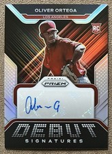 2022 Prizm Debut Signatures Silver Oliver Ortega Rookie #DS-OO Angels Holo Auto