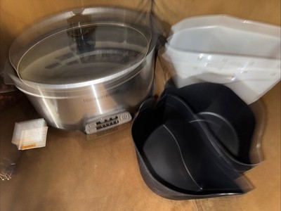 Hamilton Beach 6 Qt Slow Cooker/Smart Crock Pot + 2 Silicone Liners New W/O Box