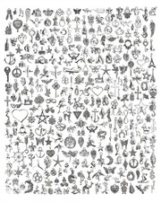 300 PCS Wholesale Bulk Lots Jewelry Making Charms Mixed Smooth Tibetan Silver...