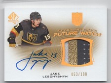 2021-22 SP Authentic Future Watch Autographs Patch Jake Leschyshyn Auto 053/100
