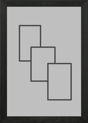 Drei überlappende Quadrate gerahmtes Wandbild Poster Leinwanddruck Bild