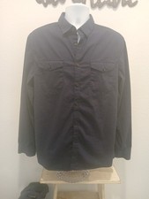 Kenneth Cole Men's Long Sleeve Collared Button Up Shirt Dark Blue
