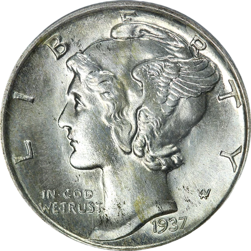 1937-S Mercury Dime PCGS MS66 Superb Eye Appeal Nice Strike