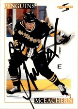 Shawn McEachern 1995-96 Score Auto #81 Pittsburgh Penguins