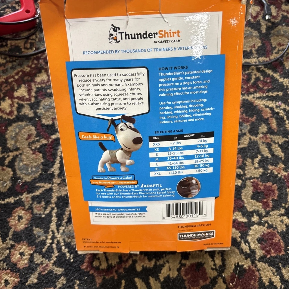 Camisa Thunder Alivio de Ansiedad para Perros XL Gris Foto 3 de 4