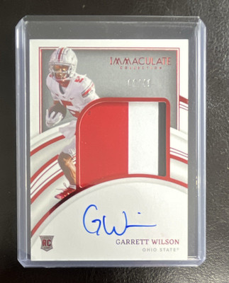 Panini 2022 Immaculate Collegiate Garrett Wilson #70 RC Patch Auto Ruby /49