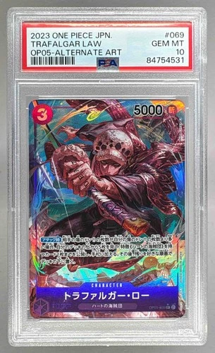 Trafalgar Law 2023 Japanese One Piece Awakening New Era #OP05-069 Alt Art PSA 10