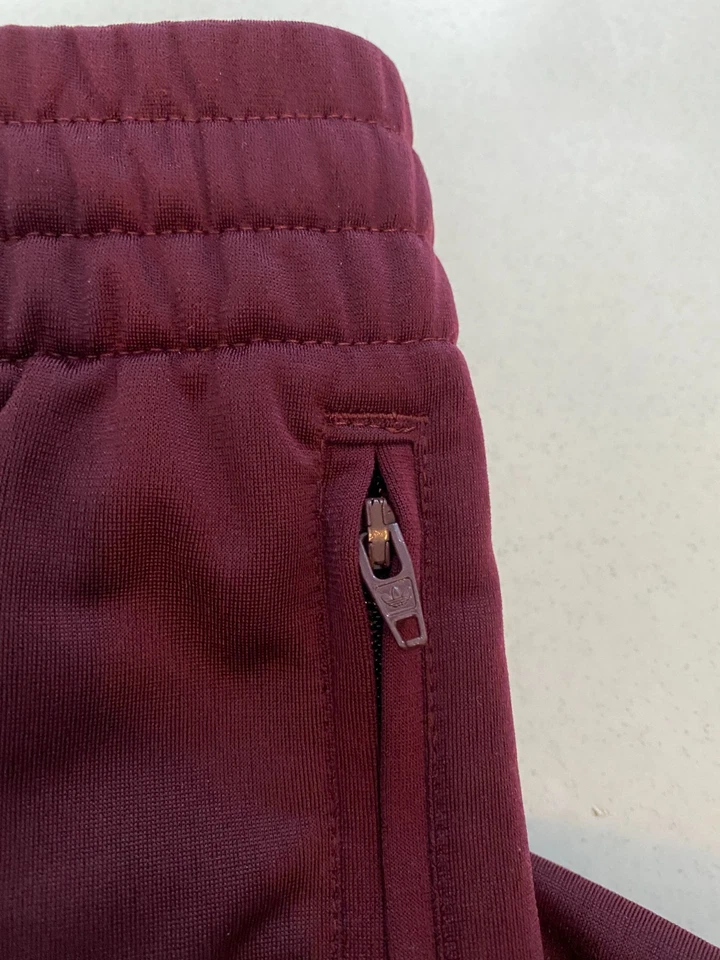 adidas Originals Adicolor Firebird Trainingshose Maroon Weiß Größe L IN4678 - Bild 4 von 4