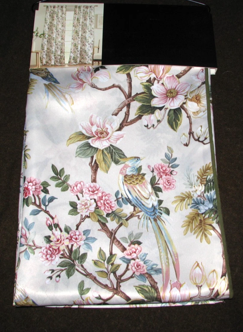 ENVOGUE "HOME" Window Curtains 2 Panels 37 x 96 /Birds, Flowers, Magnolia
Opens in a new window or t