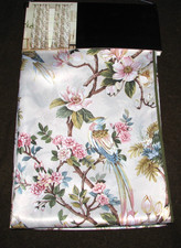 ENVOGUE "HOME" Window Curtains 2 Panels Beige 37 x 96 /Birds, Flowers, Magnolias