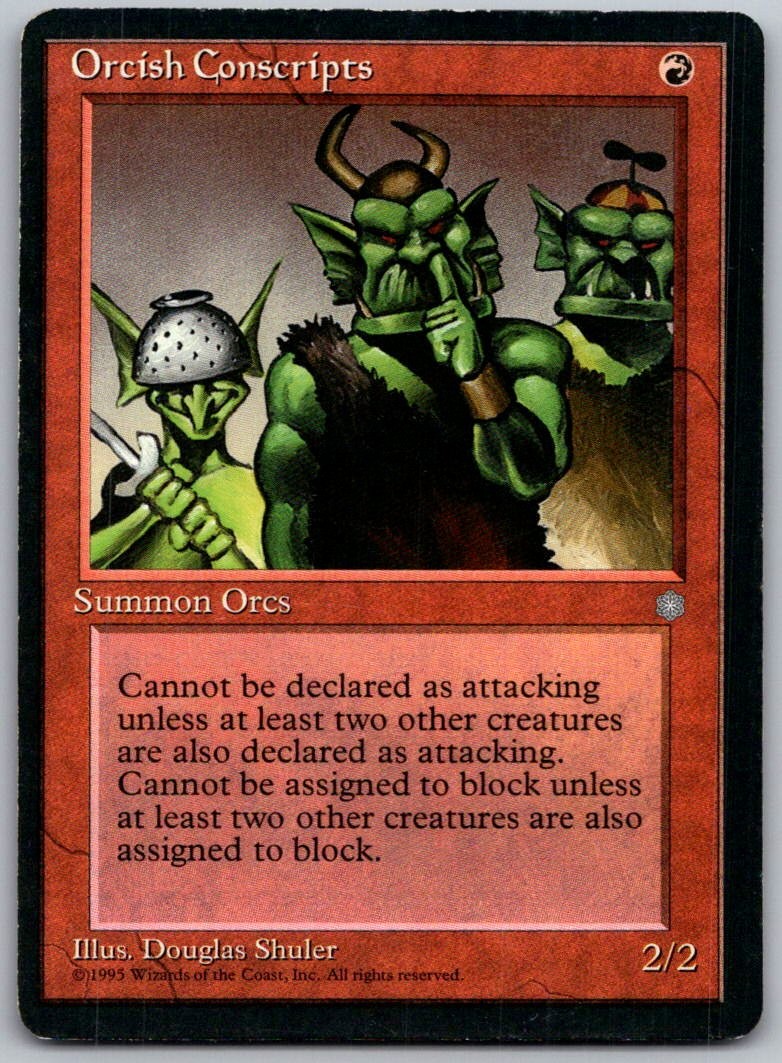 Orcish Conscripts Common Ice Age Magic: The Gathering Lightly Played