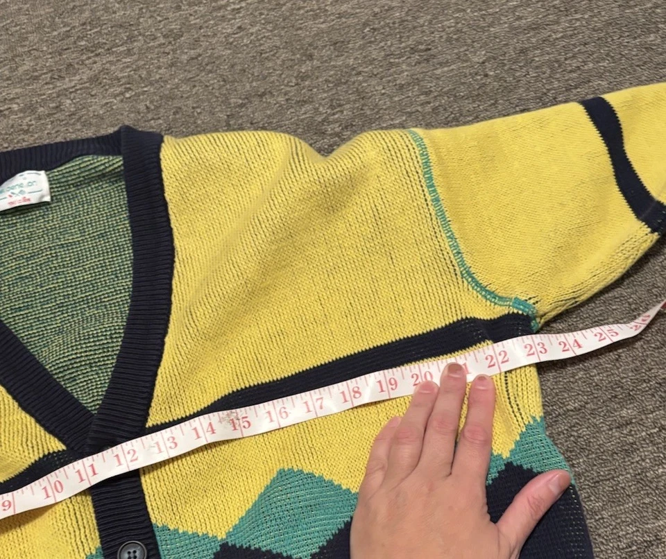 Cárdigan Suéter Vintage United Colors Of Benetton Talla Italiana 50 Grande Algodón Foto 4 de 4