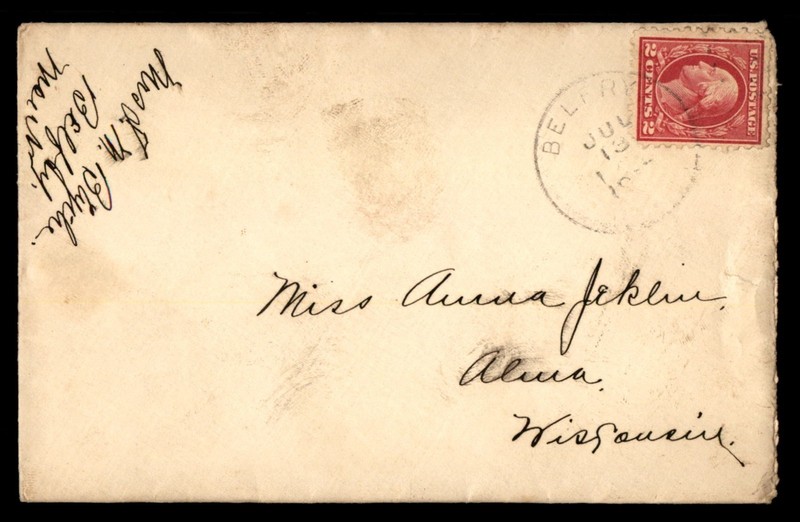 Mayfairstamps US Belfry to Alma WI Cover cca_05005