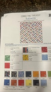 Connecting Threads Quilt Kit W/ Fabric Subway 60 X 60