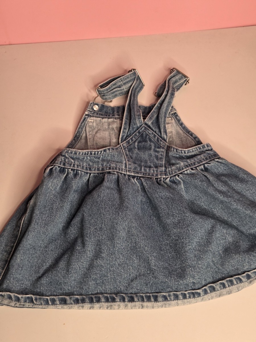 baby denim overall dress Vintage Arizona Jean Company Denim Overall Dress Baby Size 12 Months Teddy  Bear