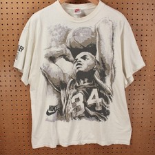 NIKE Charles Barkley #34 t-shirt XL vtg 90s usa made single stitch gray box tag