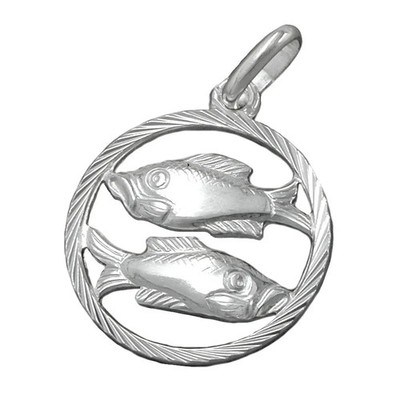 Anhänger 15mm Sternzeichen Fische Silber 925 | Gallay | EAN 4051288103835