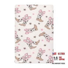 Bows Cowgirl Boots Western Crib Sheets M 52 x 28 x 9in Multicolor-warm Cream