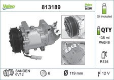 Kompressor Klimaanlage VALEO CORE-FLEX 813189 für 206 SW PICASSO 2A 307 PEUGEOT