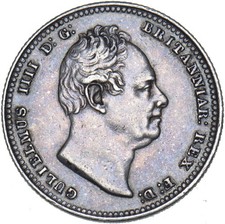 1836 Shilling - William IV British Silver Coin - Very Nice