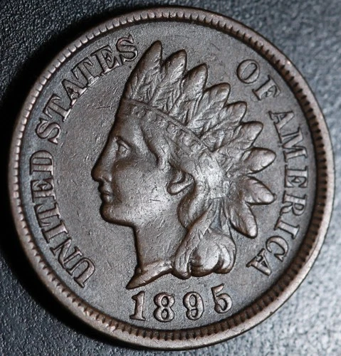 1895 INDIAN HEAD CENT - With LIBERTY & DIAMONDS - XF EF