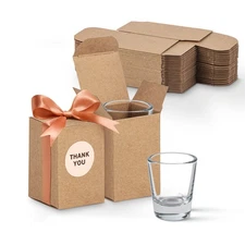 MT Products Tuck Top Kraft Paperboard Gift Boxes 2" x 2" x 3" - Pack of 30