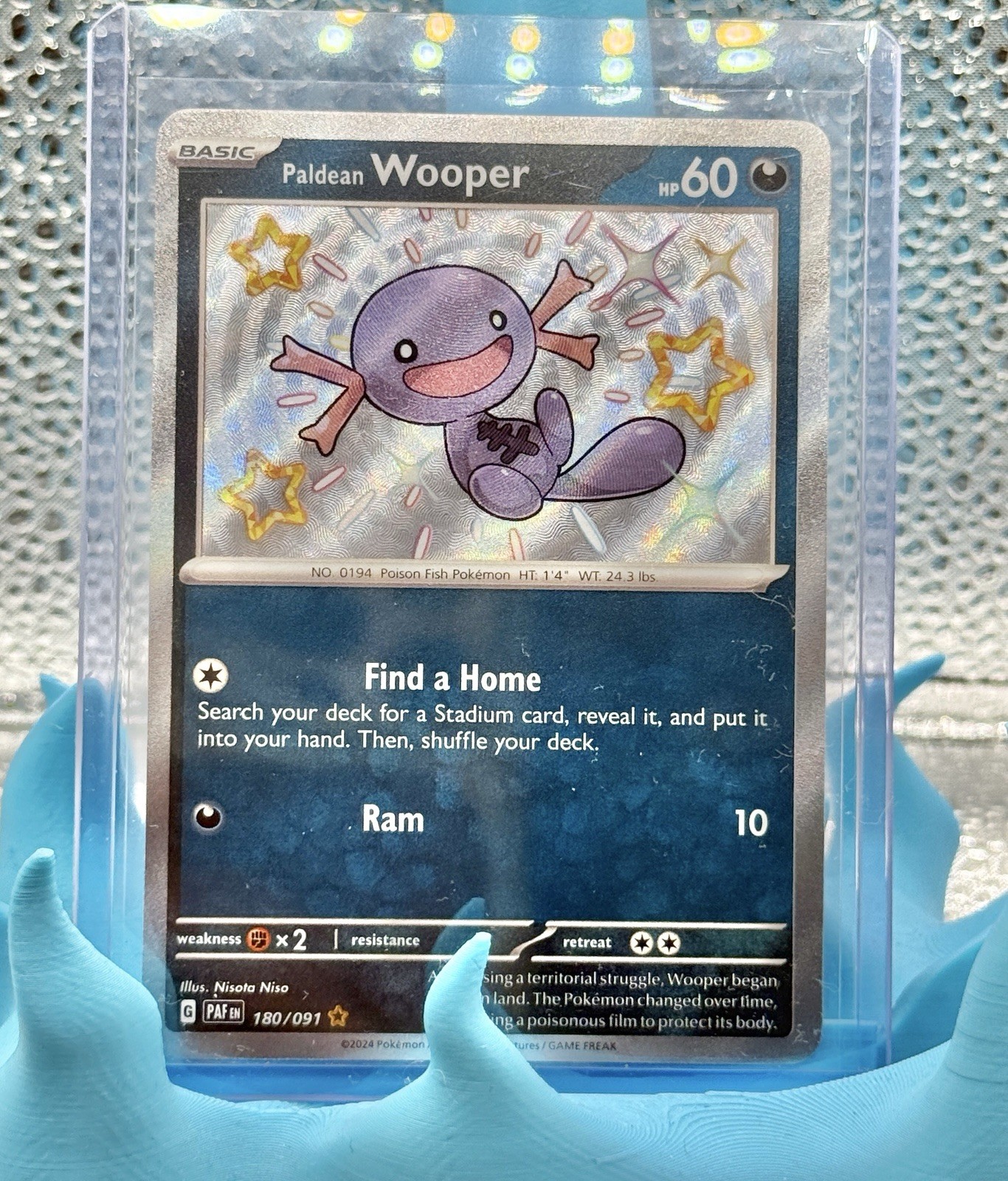 Paldean Wooper SV: Paldean Fates Holo 180/091 Pokemon TCG