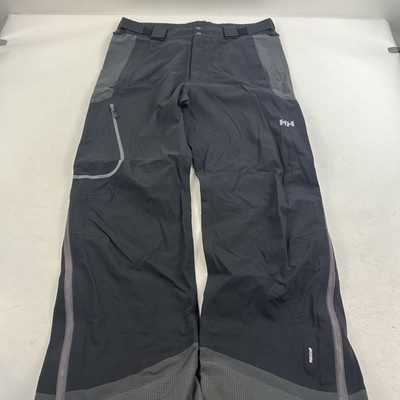 Helly Hansen Helly Tech 02 Black Snow Pants RECCO Size Large Ski SNowboard Shell