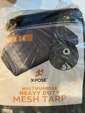 10’x24’ XPOSE Heavy Duty Mesh Tarp Premium, Grommets, Reinforced Corners/Edges￼￼