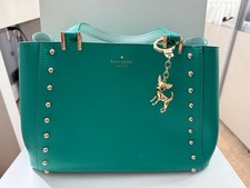 Kate Spade green bag with gold detail
