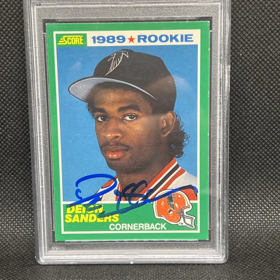 PSA Deion Sanders Signed 1989 Score Rookie Card #246 PSA DNA Certified Auto - Image 4 of 4