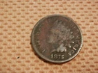 1875 Indian Head Penny in Good Condition(Has Corrosion)