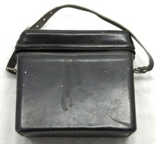 Vintage Leather Camera Hard Case w/ Shoulder Strap Top Grain Cowhide Made in USA