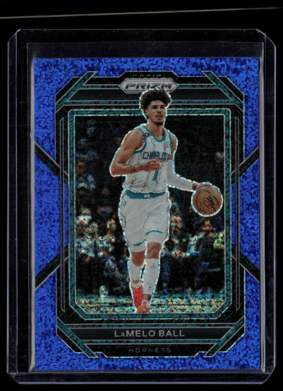 2022-23 Panini Prizm Blue Sparkle LaMelo Ball /144 Charlotte Hornets #150