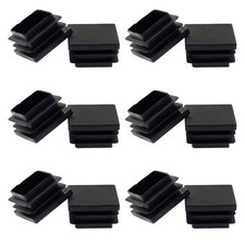 12Pack 32Mm 1 1/4 Inch Square Plastic Plugs, End Caps for Square Tubing/Blac