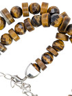 DESIGNER JAY KING STERLING SILVER TIGERS EYE LARGE BEAD 18-21" NECKLACE #DRW — photo 2