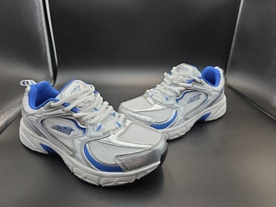AVIA 5000 Performance Sneakers Womans Sz 8 Order Control White Blue Silver NEW