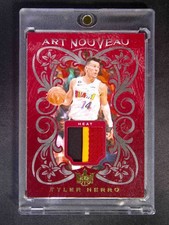 2023-24 Panini Court Kings Tyler Herro Art Nouveau 3 Color Worn Jersey Patch /25