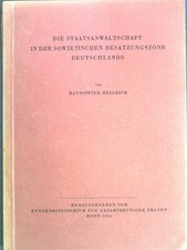 Die Staatsanwaltschaft in der sowjetischen Besatzungszone Deutschlands;  1448323
