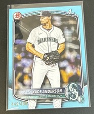 2025 Bowman Draft Kade Anderson 1st Sky Blue Paper /499 Seattle Mariners #BD-3