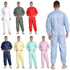 Mens Bodysuit Workwear Jumpsuit One Piece Romper Trousers Anti-static Casual