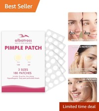 Invisible Hydrocolloid Acne Patches - 180 Count, HSA FSA Eligible, Dual Sizes