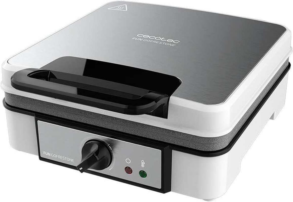 Waffle Maker 1200W 4Inox - Tecnologia Cottura Uniforme in Acciaio