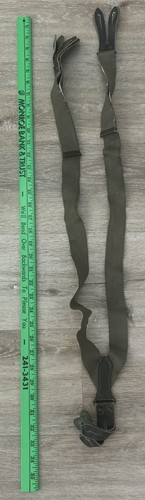 U.S. Military Army Uniform Suspenders Leather Tabs Elastic