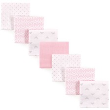 Luvable Friends Unisex Baby Cotton Flannel Receiving Blankets, Tiara 7-Pack, ...
