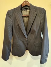 Express Design Studio Womens Tailored Blazer, Black Pinstripe, size 4